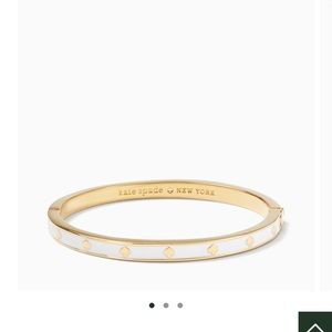 Kate spade white and gold bangle bracelet